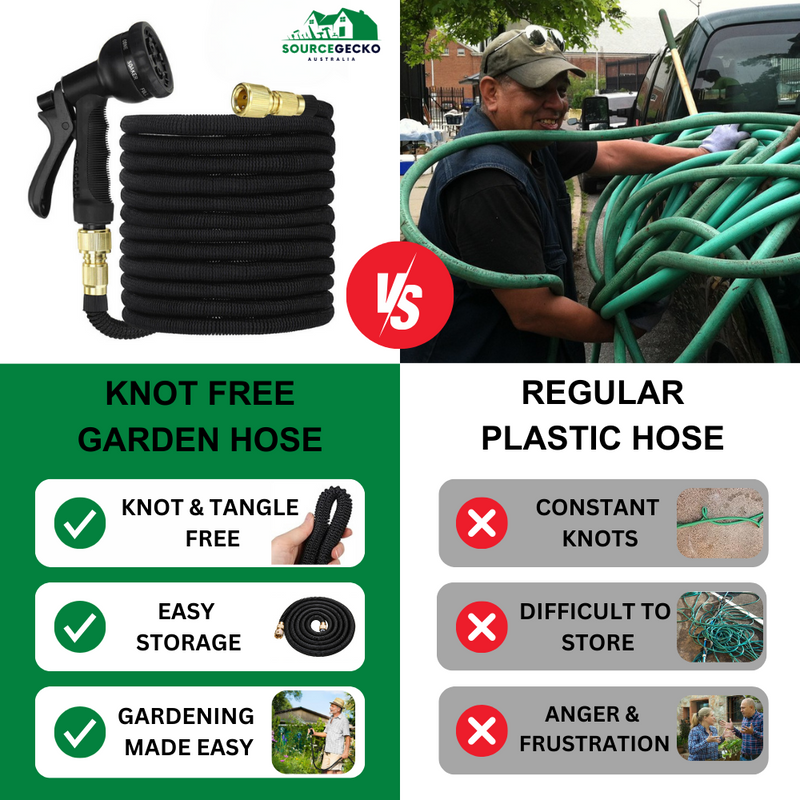 Knot Free Garden Hose + FREE Storage Bag & Hanger